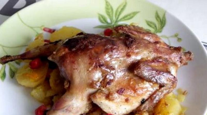 Quail in the oven recipe with photos